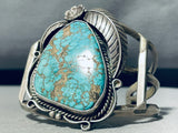Indian Mountain Turquoise!! Rare Vintage Native American Navajo Sterling Silver Bracelet-Nativo Arts
