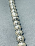 Fabulous Vintage Native American Navajo Sterling Silver Beads Necklace-Nativo Arts