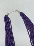 Gorgy!! Native American Navajo Purple Sugilite Sterling Silver Necklace!-Nativo Arts