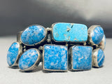 One Of The Best Vintage Native American Navajo Lapis Sterling Silver Bracelet-Nativo Arts
