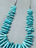 Magnificent 96 Grams Native American Navajo Easter Blue Turquoise Sterling Silver Necklace-Nativo Arts