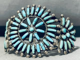 One Of The Oldest Vintage Native American Zuni Turquoise Sterling Silver Bracelet-Nativo Arts