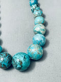Balls Of Spider Web Turquoise Vintage Native American Navajo Sterling Silver Necklace-Nativo Arts