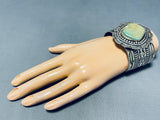 125 Gram Native American Navajo Royston Turquoise Sterling Silver Signed Bracelet-Nativo Arts
