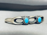 Linda Marble Vintage Native American Navajo Sleeping Beauty Turquoise Sterling Silver Bracelet-Nativo Arts