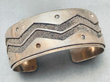 Important Ed Lovato Kewa Santo Domingo Vintage Sterling Silver Bracelet-Nativo Arts