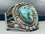 Museum Vintage Native American Navajo Old Deposit Turquoise (rare) Sterling Silver Bracelet-Nativo Arts