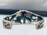 Native American End Of The Road Detailed Vintage Sterling Silver Horseshoe Bracelet-Nativo Arts