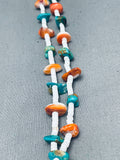 Rare White Shell Vintage Santo Domingo Turquoise Jacla Necklace-Nativo Arts