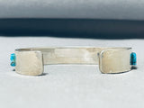 6.5 Wrist Vintage Native American Navajo Cripple Creek Turquoise Sterling Silver Bracelet-Nativo Arts