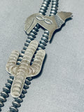 Gasp! Vintage Native American Navajo Animal Sterling Silver Squash Blossom Necklace-Nativo Arts