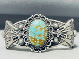 Show-stopping Vintage Native American Navajo #8 Turquoise Mine Sterling Silver Bracelet-Nativo Arts
