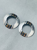 Thomas Singer Wonderful Vintage Native American Navajo Sterling Silver Earrings