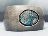 One Of The Most Unique Vintage Native American Navajo Morenci Turquoise Sterling Silver Bracelet-Nativo Arts