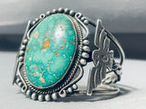 Statement Thunderbird Flank Vintage Native American Navajo Turquoise Sterling Silver Bracelet-Nativo Arts