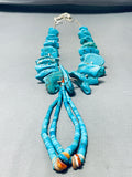 212 Gram Vintage Navajo Turquoise Nugget Heishi Necklace-Nativo Arts