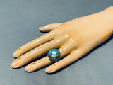 Classic Vintage Native American Navajo Royston Turquoise Sterling Silver Ring-Nativo Arts