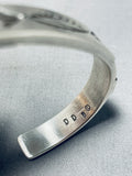 Important Darryl Dean Begay Native American Navajo Sterling Silver Brushed Finish Bracelet-Nativo Arts