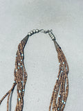 Native American Oh The Intricacy Vintage Santo Domingo Turquoise Heishi Sterling Silver Necklace-Nativo Arts