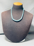 Native American Graduating Heishi Vintage Santo Domingo Turquoise Sterling Silver Necklace-Nativo Arts