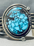 Real Blue Warrior Turquoise Mine!! Vintage Native American Navajo Sterling Silver Bracelet-Nativo Arts
