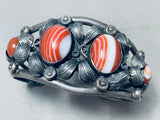 The Best Vintage Native American Navajo Camelion Sterling Silver Leaf Bracelet-Nativo Arts
