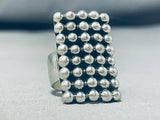 Raindrops Of Handmade Silver Sterling Native American Navajo Ring-Nativo Arts