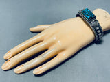 Vick Hicks Very Rare Turquoise Native American Navajo Sterling Silver Bracelet-Nativo Arts