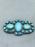 Early 1900's Vintage Native American Navajo Turquoise Satellite Sterling Silver Pin Old-Nativo Arts