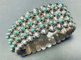 Native American One Of The Best Vintage Turquoise Eye Sterling Silver Clasp Bracelet-Nativo Arts
