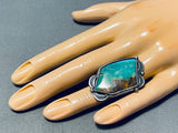 Glorious Vintage Native American Navajo Royston Turquoise Sterling Silver Huge Ring-Nativo Arts