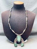 Longer Rare Vintage Native American Navajo Royston Turquoise Sterling Silver Necklace4999.95-Nativo Arts