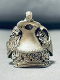 Unbelievable Native American Navajo Sterling Silver Dimensional Saddle Ring-Nativo Arts