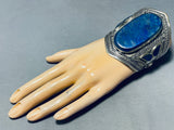 One Of The Best Vintage Denim Lapis Sterling Silver Bracelet Cuff-Nativo Arts
