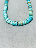 Native American Super Duper Old Vintage Santo Domingo Turquoise Heishi Sterling Silver Necklace-Nativo Arts
