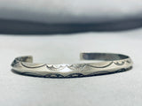 Stacker! Vintage Native American Navajo Sterling Silver Sun Bracelet-Nativo Arts