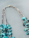 One Of The Best Old Kingman Turquoise Nugget Heishi Necklace Old-Nativo Arts