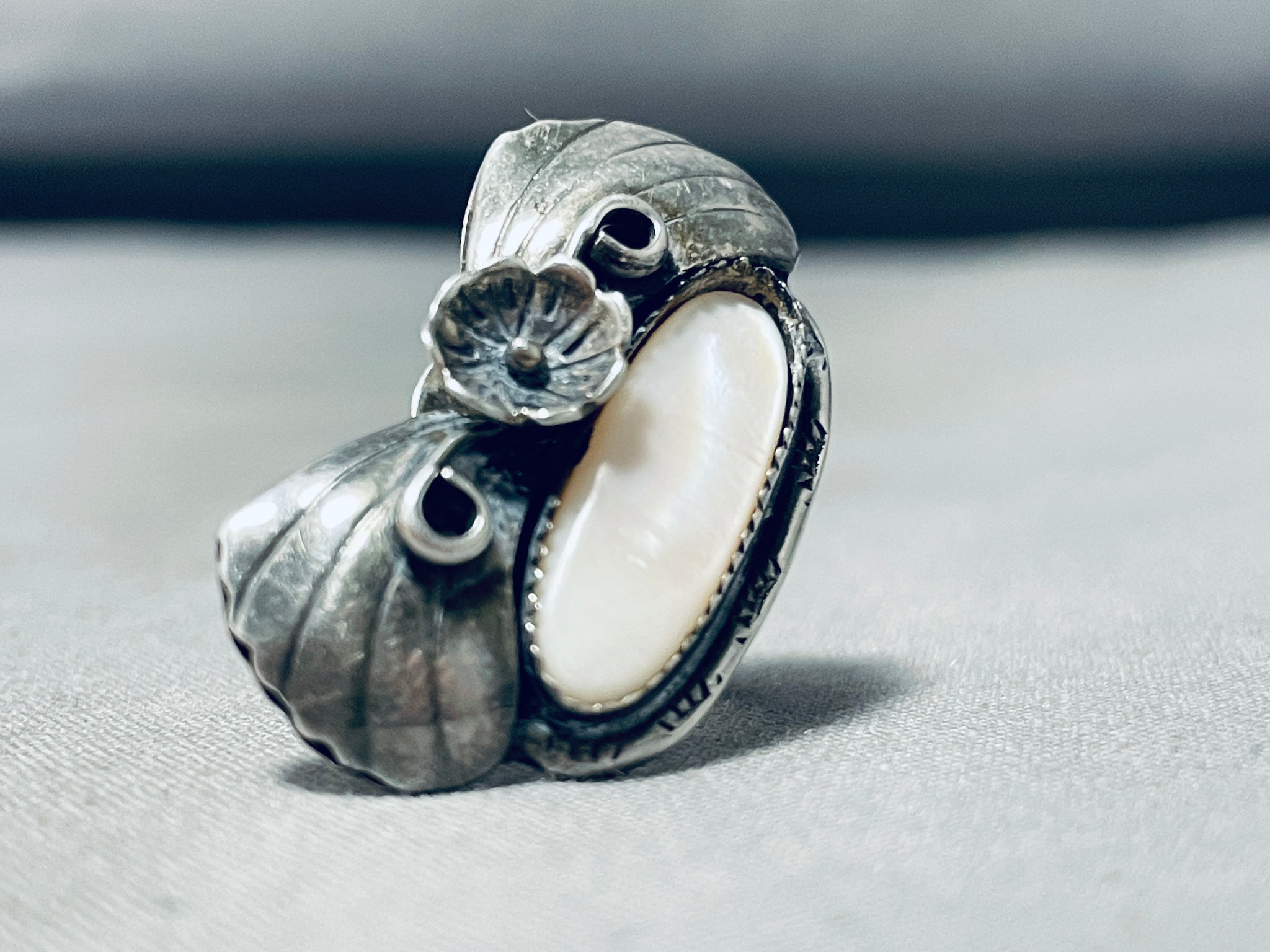 Mother of Pearl and online Sterling Silver Ring