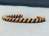 Amazing Vintage Native American Navajo Copper Twist Bracelet-Nativo Arts