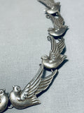 The Most Unique Vintage Dove Sterling Silver Necklace Old-Nativo Arts