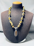 Rare Native American Navajo Royston Turquoise Fire Opal Sterling Silver Necklace-Nativo Arts
