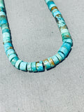 Native American Super Duper Old Vintage Santo Domingo Turquoise Heishi Sterling Silver Necklace-Nativo Arts