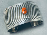 Ocean Waves And Coral Native American Navajo Sterling Silver Bracelet Cuff-Nativo Arts