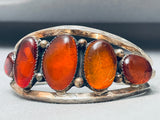 One Of The Best Ever Vintage Native American Navajo Amber Sterling Silver Bracelet-Nativo Arts