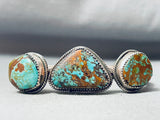 Kee Joe Benally Vintage Native American Navajo Royston Turquoise Sterling Silver Bracelet-Nativo Arts