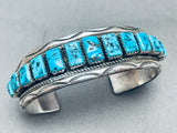 Important Vintage Native American Navajo Tom Tso Turquoise Sterling Silver Bracelet-Nativo Arts
