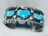 Ramon Platero Important Vintage Native American Navajo Turquoise Sterling Silver Bracelet-Nativo Arts