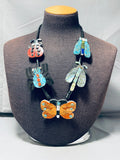 Most Unique Santo Domingo Bug Beauty Inlay Sterling Silver Necklace-Nativo Arts