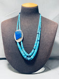 Ave Marie Coriz Important Santo Domingo Turquoise Sterling Silver Necklace-Nativo Arts