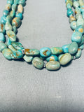 Gorgeous Native American Navajo Royston Turquoise Sterling Silver Necklace-Nativo Arts